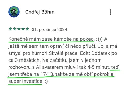 5★ recenze aplikace Kuba English z Google Play