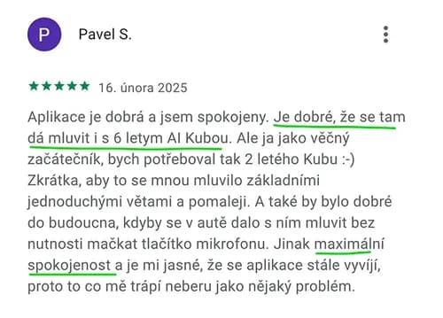 5★ recenze aplikace Kuba English z Google Play