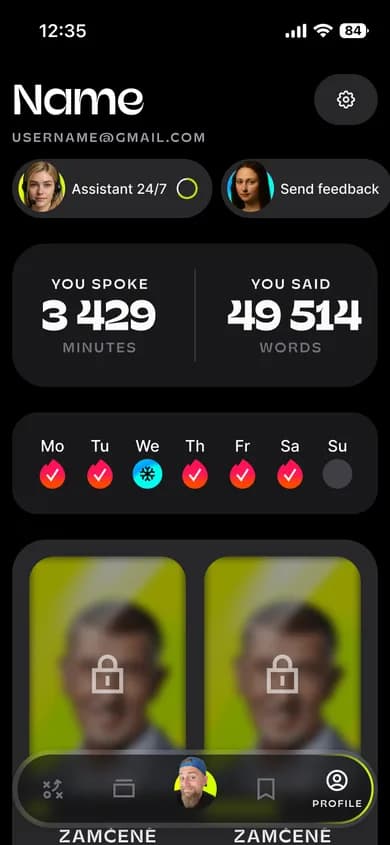 Profil a statistiky