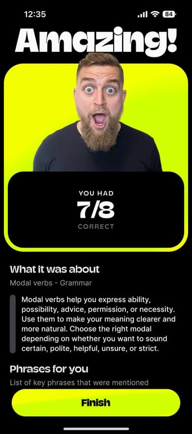 Výsledky lekce a fráze
